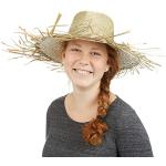 Letnie kapelusze damskie z frędzlami plecione słomiane Rozmiar: 59 na imprezę marki Relaxdays w rozmiarze uniwersalnym 