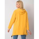 Żółte Bluzy rozpinane damskie eleganckie w rozmiarze XL 