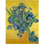 Wielokolorowe Reprodukcje z motywem kwiatów drewniane Vincent van Gogh 