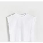 Białe Koszulki dziecięce z krótkim rękawkiem bawełniane marki Reserved w rozmiarze 152 