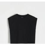 Czarne Koszulki dziecięce z krótkim rękawkiem bawełniane marki Reserved w rozmiarze 152 
