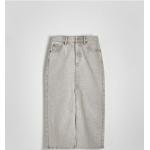 Jasnoszare Spódnice midi damskie dżinsowe marki Reserved w rozmiarze XL 
