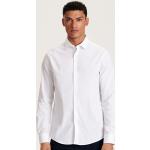 Białe Koszule męskie haftowane marki Reserved w rozmiarze L 