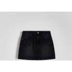 Szare Mini spódniczki damskie dżinsowe mini marki Reserved w rozmiarze XL 
