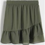 Przecenione Zielone Mini spódniczki damskie z falbankami mini marki Reserved w rozmiarze XL 