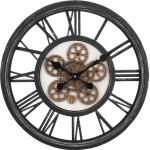 Zegary ścienne retro o średnicy 50 cm eleganckie metalowe marki ELIOR 