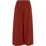 Czerwone Szerokie spodnie damskie bawełniane w rozmiarze M 
