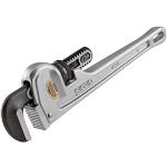 RIDGID 47057 aluminiowy klucz do rur prostych, 30 cm solidny klucz hydrauliczny z samoczyszczącymi się nićmi i szczękami hakowymi