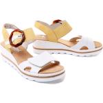 Białe Sandały na koturnie damskie na lato marki Rieker w rozmiarze 40 