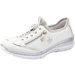 Białe Sneakersy damskie syntetyczne na wiosnę marki Rieker w rozmiarze 38 