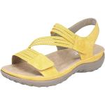 Żółte Sandały damskie na lato marki Rieker w rozmiarze 43 