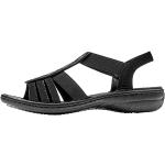 Czarne Sandały antypoślizgowe damskie na lato marki Rieker w rozmiarze 36 