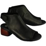 Czarne Sandały na obcasie damskie Rzepy na lato marki Rieker Remonte w rozmiarze 40 - wysokość obcasa od 5cm do 7cm 