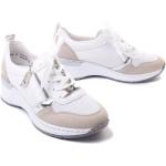 Białe Sneakersy na koturnie damskie sportowe ze skóry syntetycznej marki Rieker w rozmiarze 40 