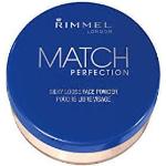 Pudry do twarzy lekko kryjące sypkie marki Rimmel London Match Perfection 
