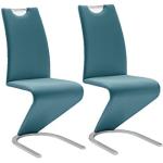 Wielokolorowe Krzesła do jadalni - 2 sztuki w nowoczesnym stylu ze skóry syntetycznej marki robas lund 