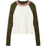 Beżowe Swetry z okrągłym dekoltem damskie eleganckie z wiskozy na jesień marki Desigual w rozmiarze XL 
