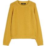 Żółte Swetry damskie eleganckie marki Max Mara w rozmiarze L 