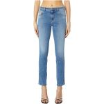 Błękitne Elastyczne jeansy damskie Skinny fit dżinsowe marki Diesel 