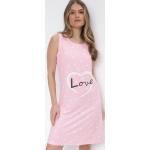 Przecenione Różowe Koszule nocne damskie w rozmiarze XL 