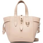 Różowe Shopper bags damskie eleganckie ze skóry marki FURLA Net 