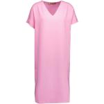 Różowe Sukienki z krótkim rękawem damskie z krótkimi rękawami z dekoltem w serek na wiosnę marki MOS MOSH w rozmiarze XL 