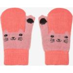 Przecenione Różowe Rękawiczki z jednym palcem damskie z motywem kotów w rozmiarze uniwersalnym 