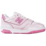 Różowe Sneakersy sznurowane dla dzieci sportowe ze skóry syntetycznej marki New Balance w rozmiarze 30,5 