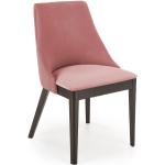 Różowe Krzesła stylowe tapicerowane w nowoczesnym stylu drewniane marki ELIOR 
