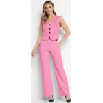 Przecenione Różowe Spodnie cygaretki damskie w rozmiarze L 