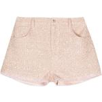 Różowe Krótkie spodnie damskie z cekinami z bouclé na lato marki Twinset w rozmiarze M 