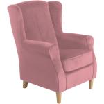Przecenione Różowe Fotele uszaki w stylu retro marki Max Winzer 