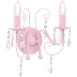 Różowe Kinkiety & Lampy ścienne metalowe - gwint żarówki: E14 