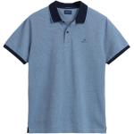 Niebieskie Koszulki polo męskie w stylu casual marki Gant w rozmiarze S 