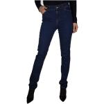 Niebieskie Proste jeansy damskie Skinny fit dżinsowe marki Emporio Armani 