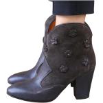Rustykalne skórzane wysokie buty - Navy/Szary Chie Mihara