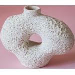 Białe Wazony ceramiczne ceramiczne o wysokości 28 cm 