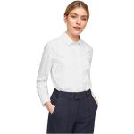 Białe Bluzki z kołnierzykiem damskie z długimi rękawami marki s.Oliver w rozmiarze XL 