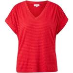 Czerwone Koszulki damskie z krótkimi rękawami marki s.Oliver w rozmiarze S 