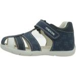 Niebieskie Sandały dla chłopców oddychające w paski w stylu casual na lato marki Geox w rozmiarze 19 