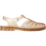 Brązowe Sandały płaskie damskie - rodzaj noska: Okrągły eleganckie na lato marki Melissa w rozmiarze 39 
