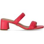 Różowe Sandały skórzane damskie na lato marki Michael Kors MICHAEL w rozmiarze 40 - wysokość obcasa od 5cm do 7cm 