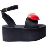 Czarne Sandały na koturnie na lato marki MOSCHINO w rozmiarze 39 