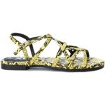 Żółte Sandały skórzane damskie syntetyczne na lato marki Xti w rozmiarze 38 