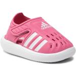 Przecenione Różowe Sandały damskie na lato marki adidas w rozmiarze 25 