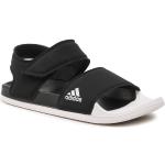 Czarne Sandały skórzane damskie na lato marki adidas w rozmiarze 47 