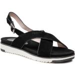 Czarne Sandały skórzane damskie z zamszu na lato marki Big Star w rozmiarze 36 