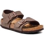 Brązowe Sandały skórzane męskie na lato marki Birkenstock w rozmiarze 29 