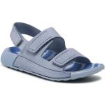 Przecenione Niebieskie Sandały skórzane damskie z nubuku na lato marki Ecco w rozmiarze 33 
