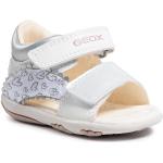 Przecenione Białe Sandały skórzane damskie na lato marki Geox w rozmiarze 25 